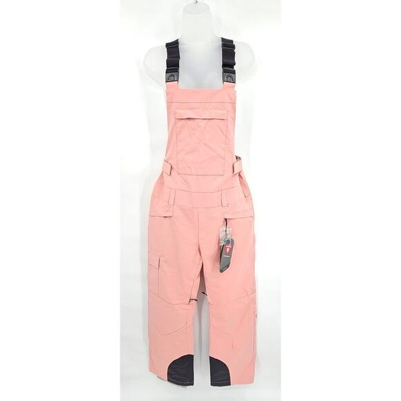 Rossignol Women's Medium Cooper Pink Relaxed Bib Ski/Snowboard Pants NWT - Picture 1 of 12